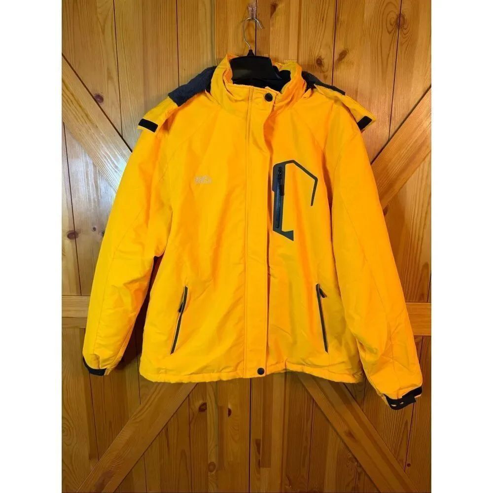 Pooluly Women's Winter Coat Yellow Sz XXL Waterproof Breathable (6615)